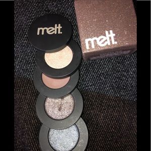 MELT cosmetics gunmetal eyeshadow stack